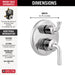 Delta Kayra:T24933 Two-Handle Monitor 14 Series Valve Trim with 6-Setting Integrated Diverter