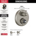 Delta Dorval T24956 Traditional 2-Handle Monitor 14 Series Valve Trim with 6 Setting Diverter