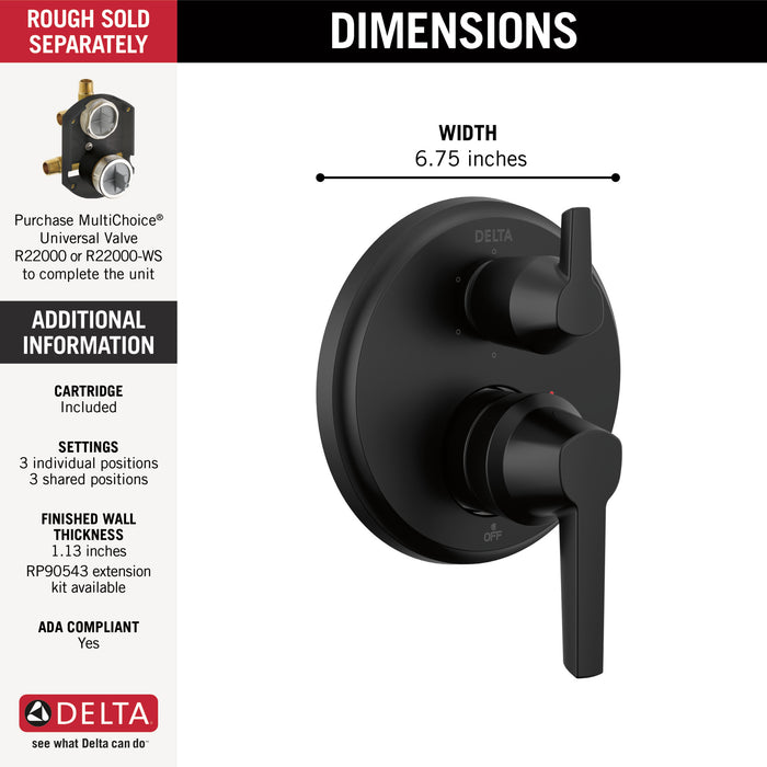 Delta Galeon: 14S Integrated Diverter Trim - 6 Setting