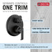 Delta Tetra T24989 14 Series Integrated Diverter Trim with 6-Setting