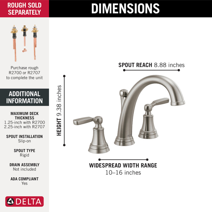 Delta Woodhurst T2732 Roman Tub Trim