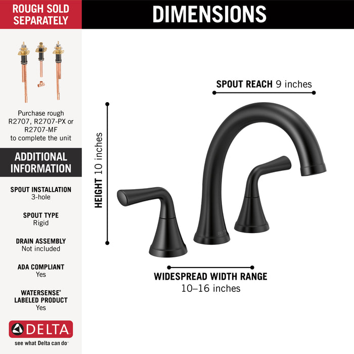 Delta Kayra:T2733 Roman Tub Trim