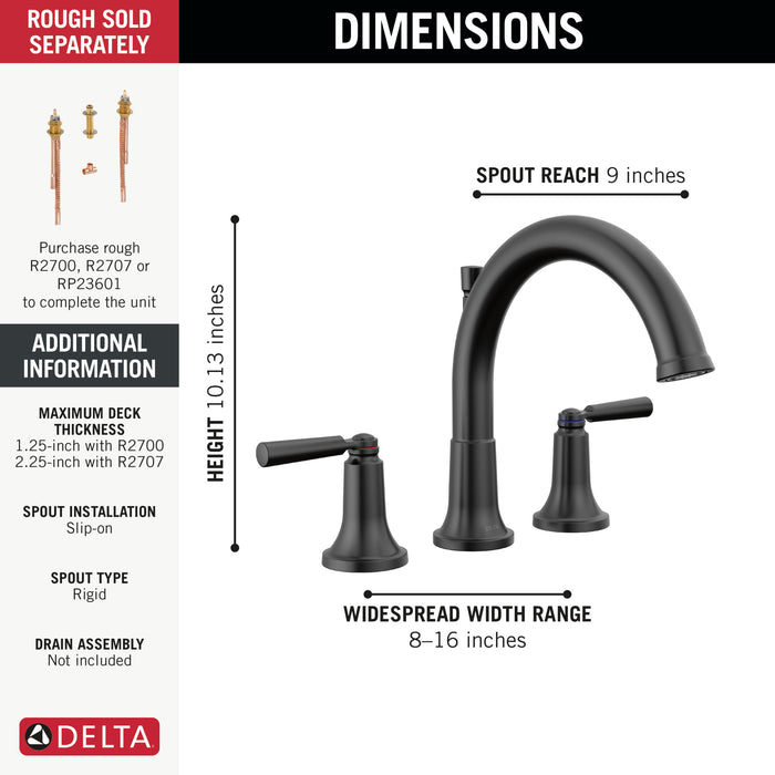 Delta Saylor T2735 Roman Tub Trim