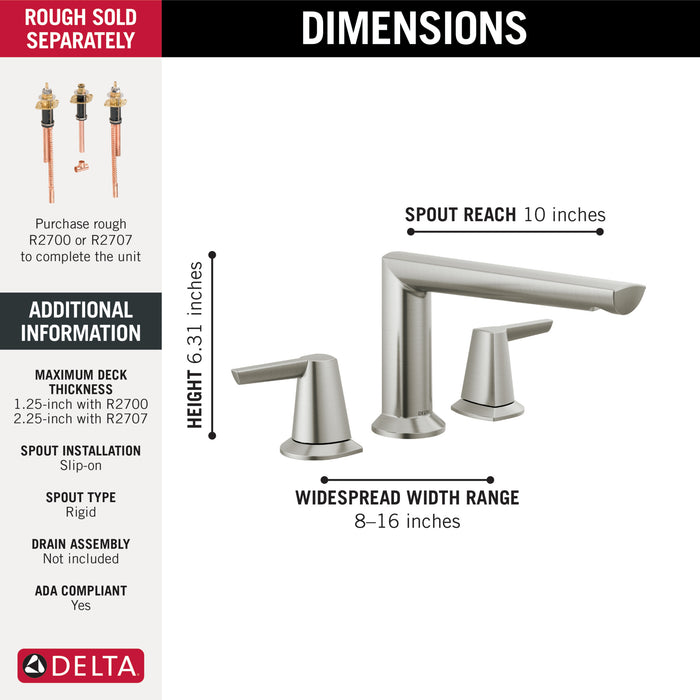 Delta Galeon: 3-Hole Roman Tub Trim