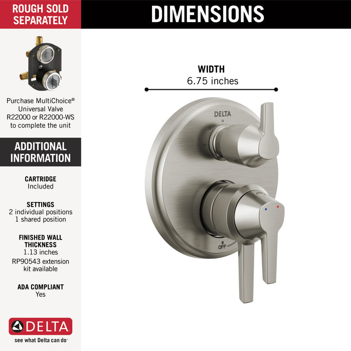 Delta Galeon T27871 17S Integrated Diverter Trim - 3 Setting