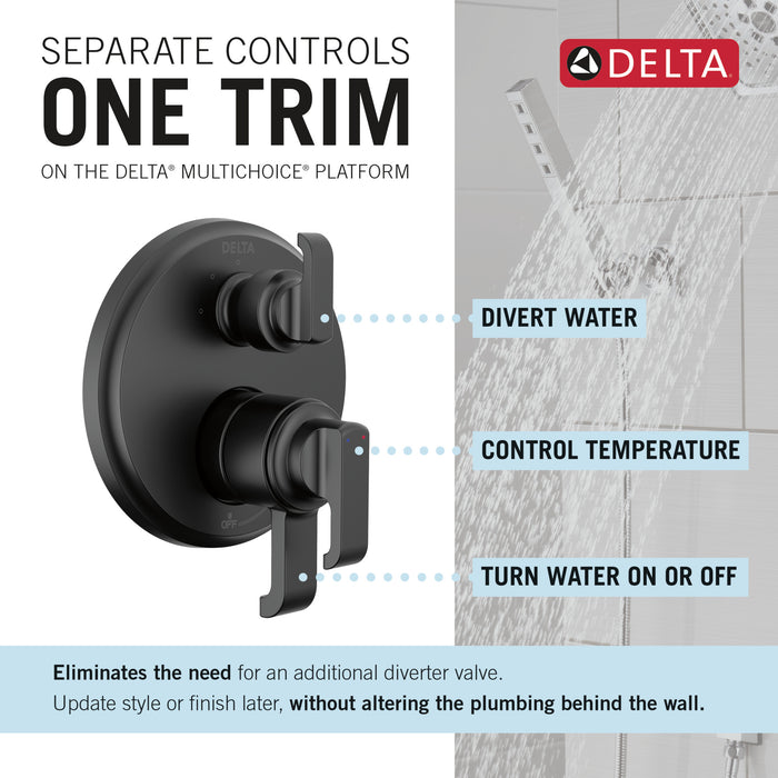 Delta Tetra T27889 17 Series Integrated Diverter Trim with 3-Setting