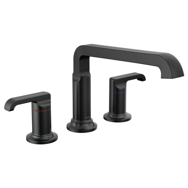 Delta Tetra T2789 Roman Tub Trim, matte black - view 2