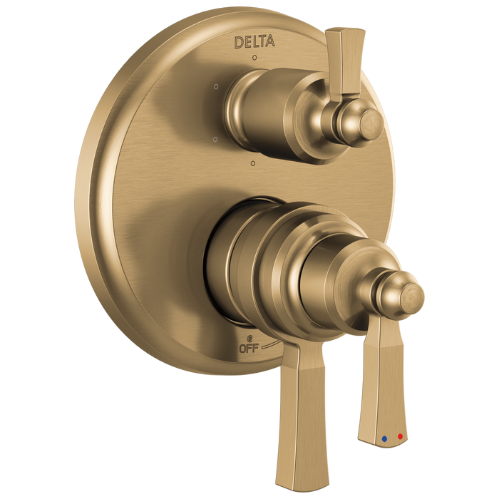 Delta Dorval:T27956 Traditional 2-Handle Monitor 17 Series Valve Trim with 6 Setting Diverter