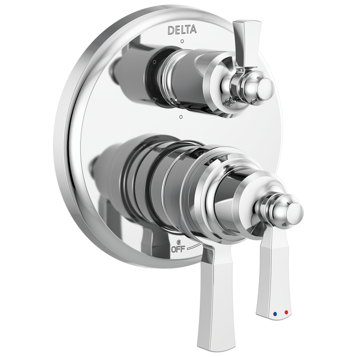 Delta Dorval:T27956 Traditional 2-Handle Monitor 17 Series Valve Trim with 6 Setting Diverter