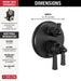 Delta Dorval:T27956 Traditional 2-Handle Monitor 17 Series Valve Trim with 6 Setting Diverter