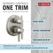 Delta Galeon T27971 17S Integrated Diverter Trim - 6 Setting