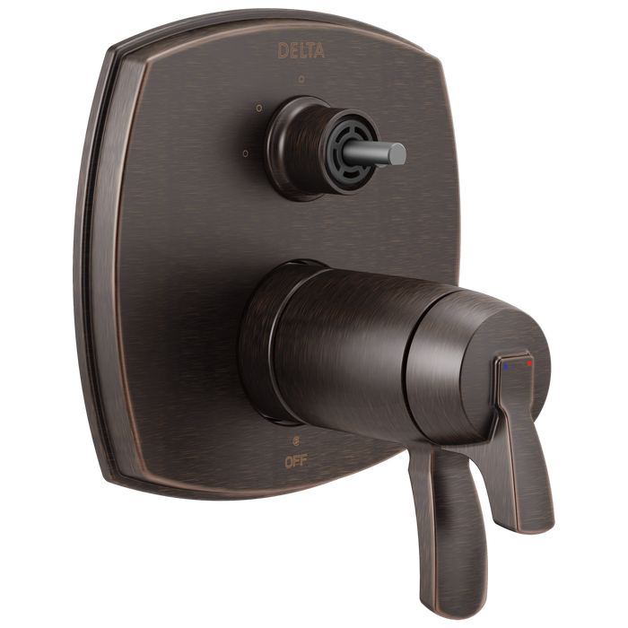Delta Stryke:T27T876 17 Thermostatic Integrated Diverter Trim with Three Function Diverter Less Diverter Handle