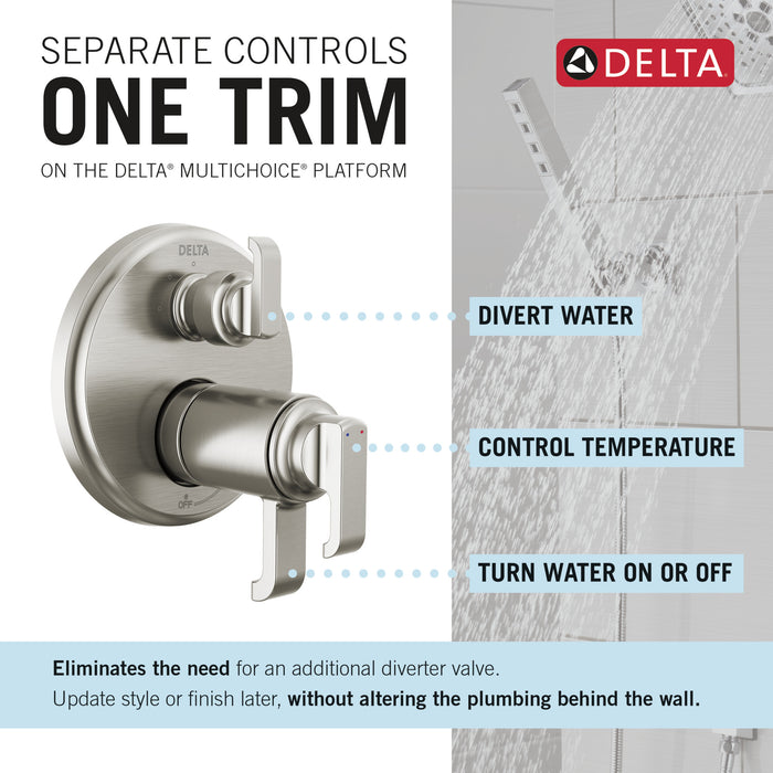 Delta Tetra: TempAssure 17T Series Integrated Diverter Trim with 3-Setting