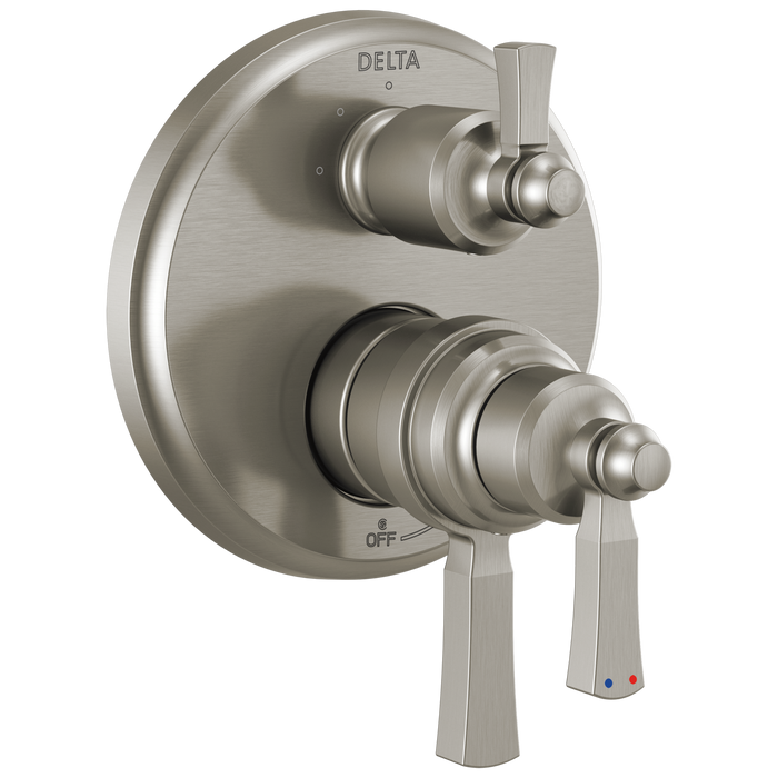 Delta Dorval:T27T956 Traditional 2-Handle Monitor 17T Series Valve Trim with 6 Setting Diverter