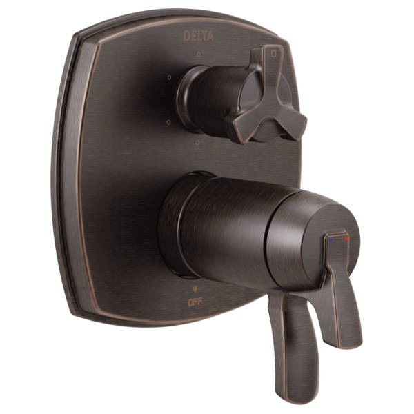 Delta Stryke:T27T976 17 Thermostatic Integrated Diverter Trim with Six Function Diverter Less Diverter Handle