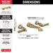 Delta Dorval T3556LF Two Handle Wall Mount Bathroom Faucet Trim Only, champagne bronze - view 2