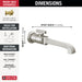 Delta Tetra T3589LF Single Handle Wall Mount Bathroom Faucet Trim