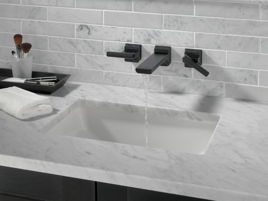 Delta Pivotal: Two-Handle Wall Mount Bathroom Faucet Trim