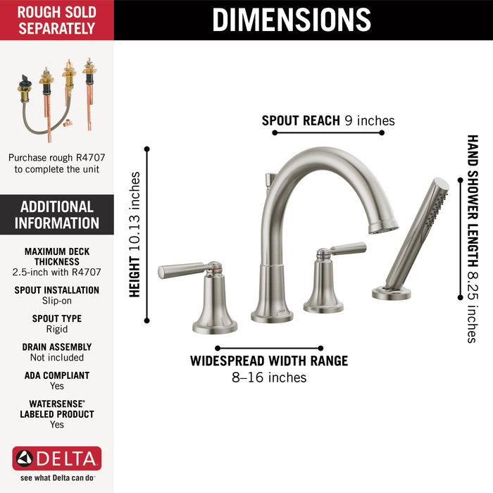 Delta Saylor: Roman Tub Trim with Hand Shower