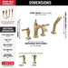 Delta Dorval:T4756 Roman Tub with Hand Shower Trim - Less Handles