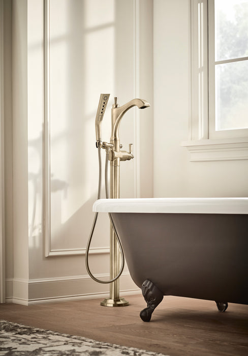 Delta Dorval:T4756 Roman Tub with Hand Shower Trim - Less Handles