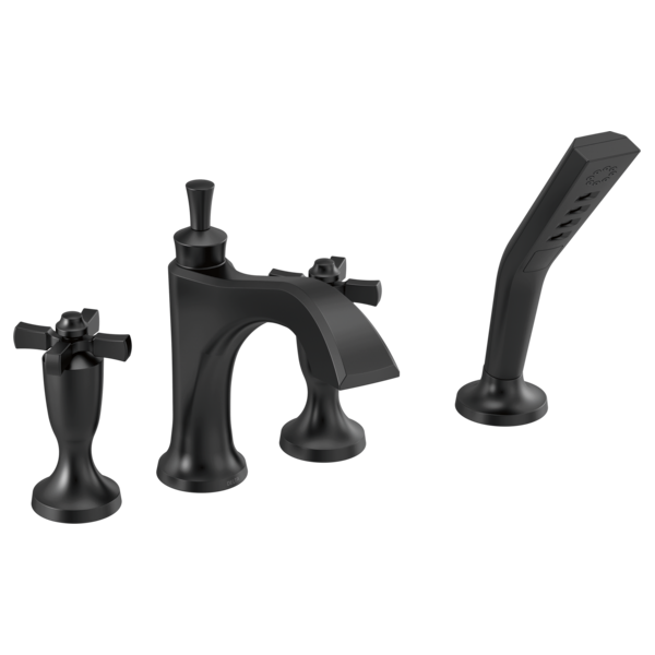 Delta Dorval:T4756 Roman Tub with Hand Shower Trim - Less Handles