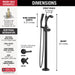 Delta Dorval:T4756 Roman Tub with Hand Shower Trim - Less Handles