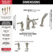 Delta Dorval T4756 Roman Tub with Hand Shower Trim - Less Handles