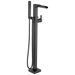 Delta Ara T4768 Single Handle Floor Mount Channel Spout Tub Filler Trim with Hand Shower
