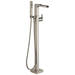 Delta Ara T4768 Single Handle Floor Mount Channel Spout Tub Filler Trim with Hand Shower