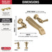Delta Dorval T5756 Two Handle Wall Mount Tub Filler - Less Handles