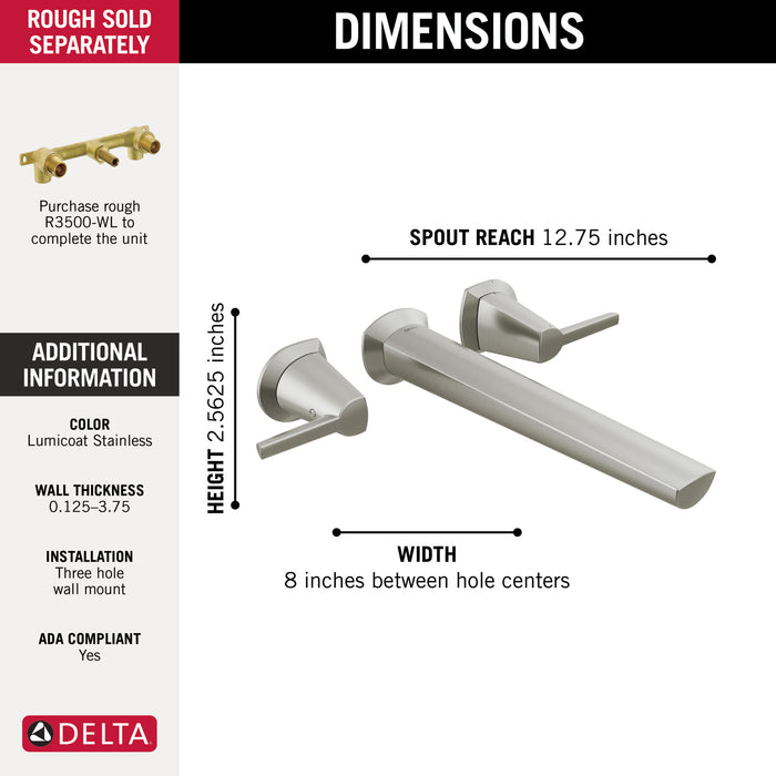 Delta Galeon: Wall Mount Tub Filler