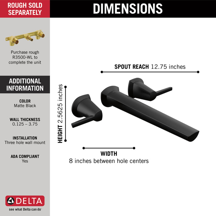 Delta Galeon: Wall Mount Tub Filler