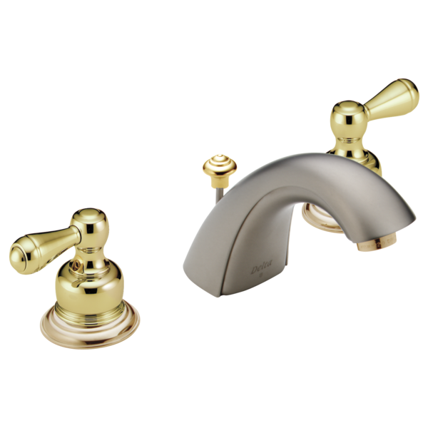 Delta NeoStyleOld H25PB Metal Lever Handle Set - 2H Bathroom, Polished Brass