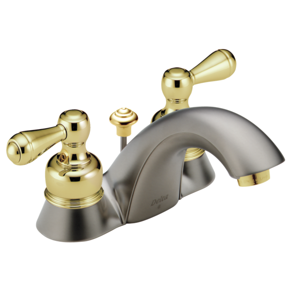 Delta NeoStyleOld H25PB Metal Lever Handle Set - 2H Bathroom, Polished Brass