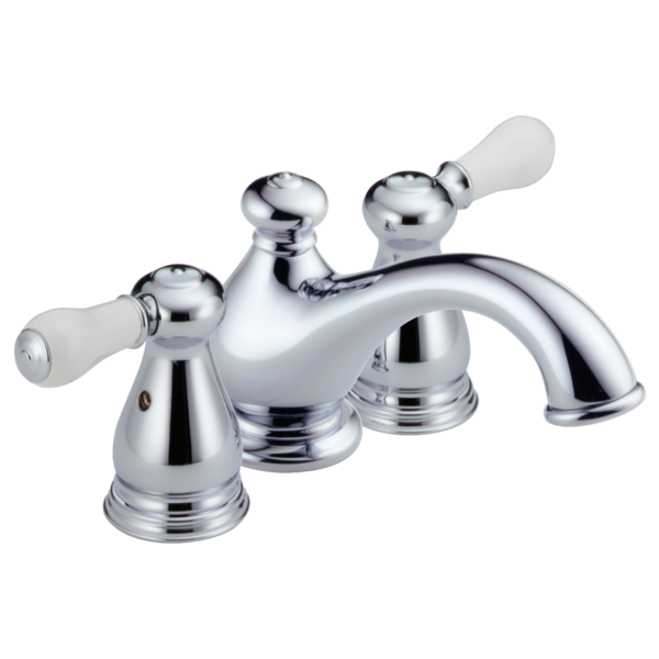 Delta Leland:H277 Porcelain Lever Handle Set - Bathroom
