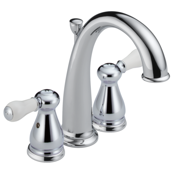 Delta Leland:H277 Porcelain Lever Handle Set - Bathroom