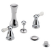 Delta Leland:H277 Porcelain Lever Handle Set - Bathroom