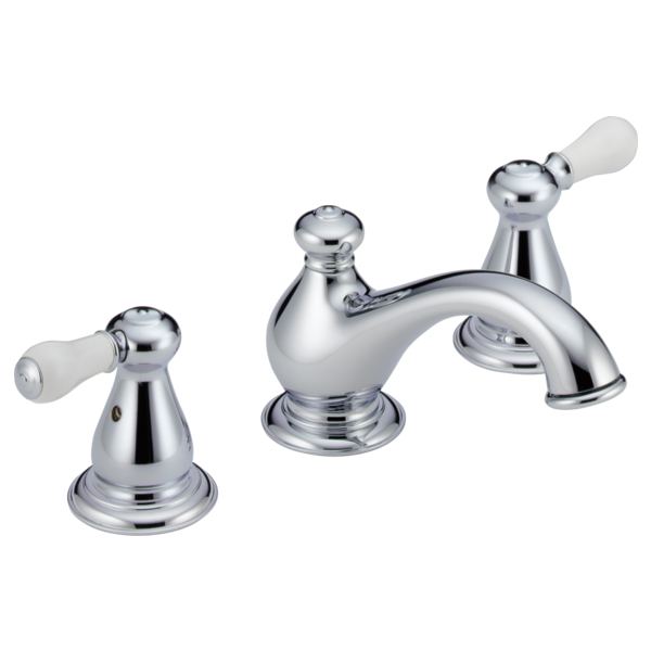 Delta Leland:H277 Porcelain Lever Handle Set - Bathroom