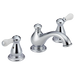 Delta Leland:H277 Porcelain Lever Handle Set - Bathroom