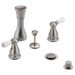 Delta Leland:H277 Porcelain Lever Handle Set - Bathroom