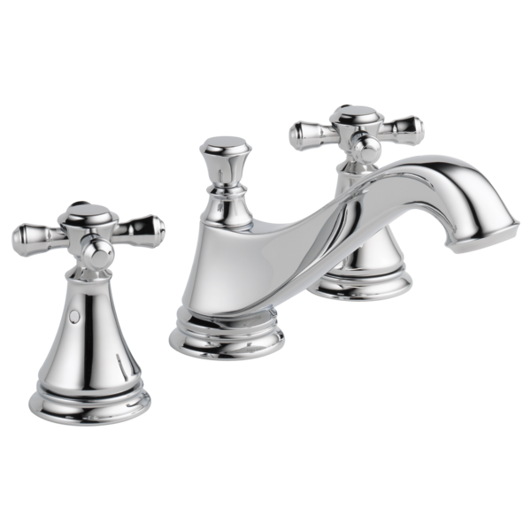 Delta Cassidy H295RB Metal Cross Handle Set - Deck Mount Bathroom & Bidet, Chrome