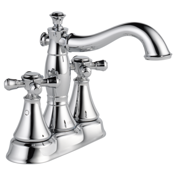 Delta Cassidy H295RB Metal Cross Handle Set - Deck Mount Bathroom & Bidet, Chrome