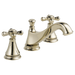Delta Cassidy H295RB Metal Cross Handle Set - Deck Mount Bathroom & Bidet, Polished Nickel