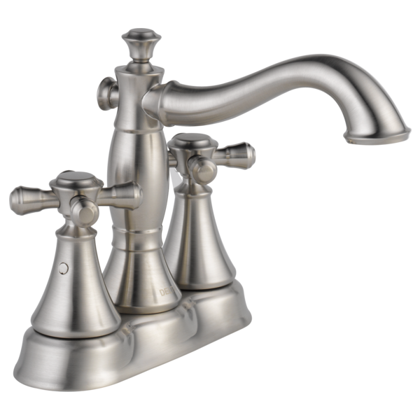 Delta Cassidy:H295 Metal Cross Handle Set - Deck Mount Bathroom & Bidet
