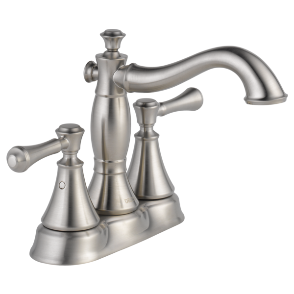 Delta Cassidy H297 Metal Lever Handle Set - Deck Mount Bathroom & Bidet, Stainless Steel