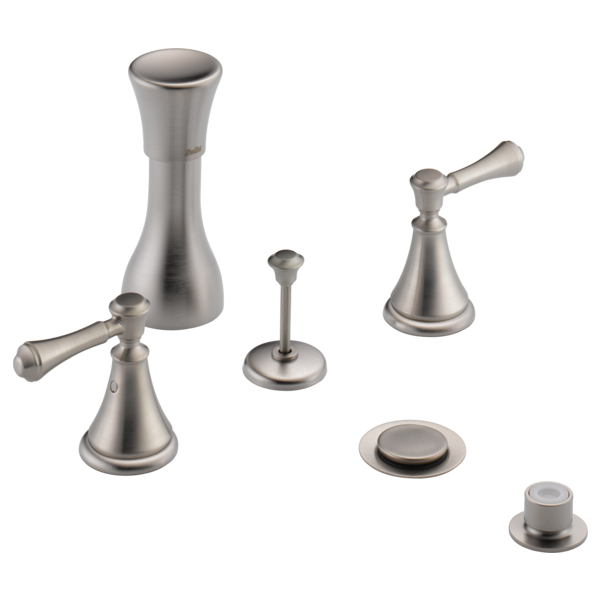 Delta Cassidy H297 Metal Lever Handle Set - Deck Mount Bathroom & Bidet, Stainless Steel