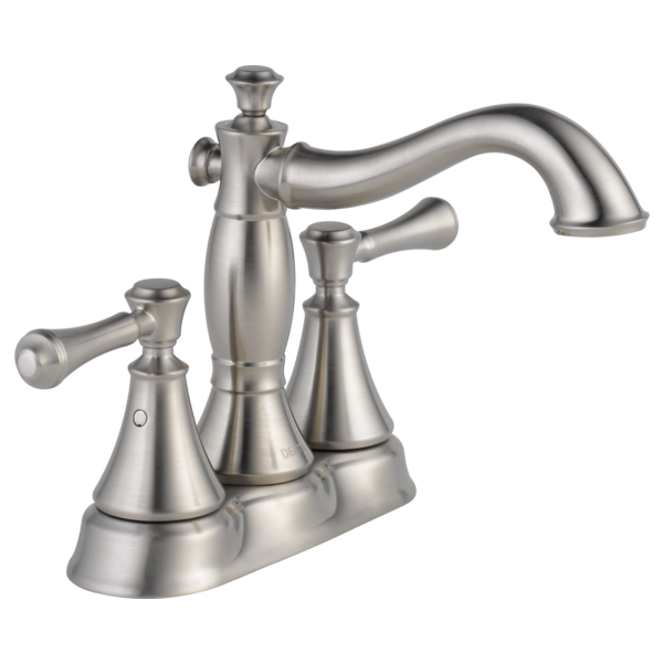 Delta Cassidy H297 Metal Lever Handle Set - Deck Mount Bathroom & Bidet, Stainless Steel