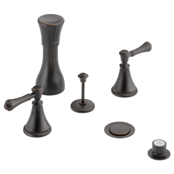 Delta Cassidy:H297 Metal Lever Handle Set - Deck Mount Bathroom & Bidet
