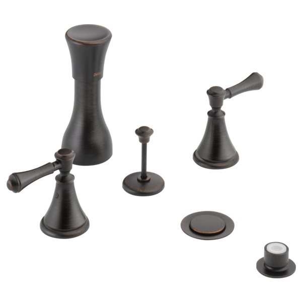 Delta Cassidy:H297 Metal Lever Handle Set - Deck Mount Bathroom & Bidet